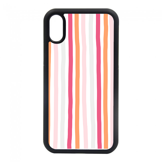 pink and orange striped case